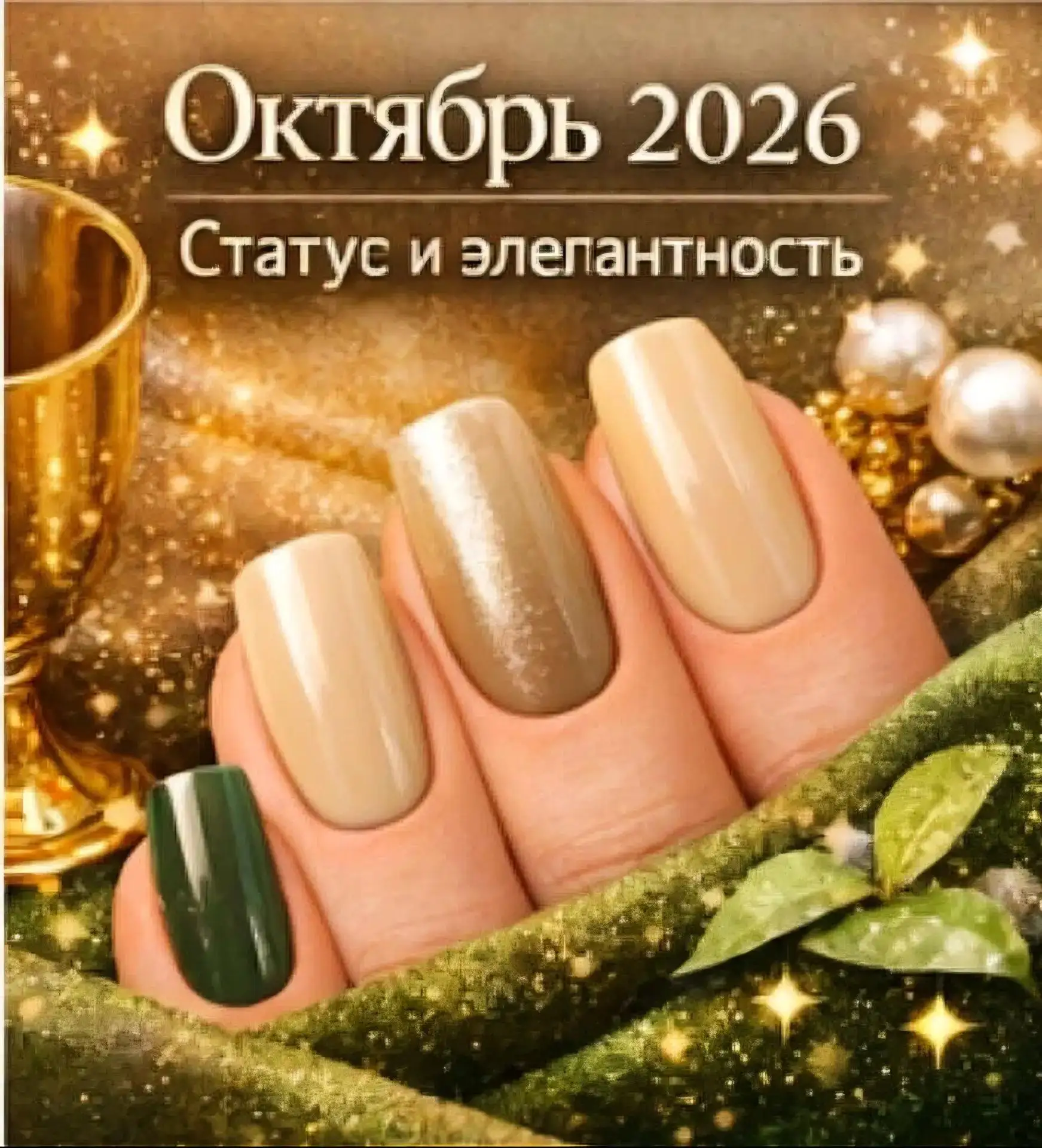 Денежный маникюр на октябрь 2026
