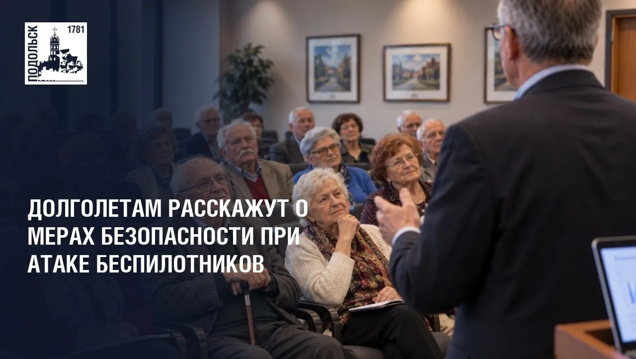 ▶️ Долголетам расскажут о мерах безопасности при атаке беспилотников