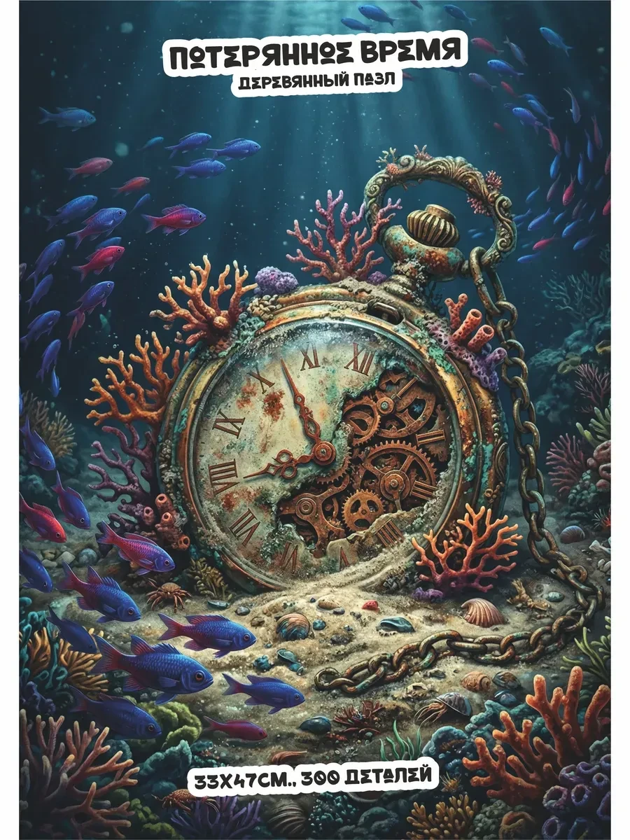 🐠🐡 На дне океана время звучит тише.⏰🐬Пазл «Потерянное время» — это не просто 300 дер...
