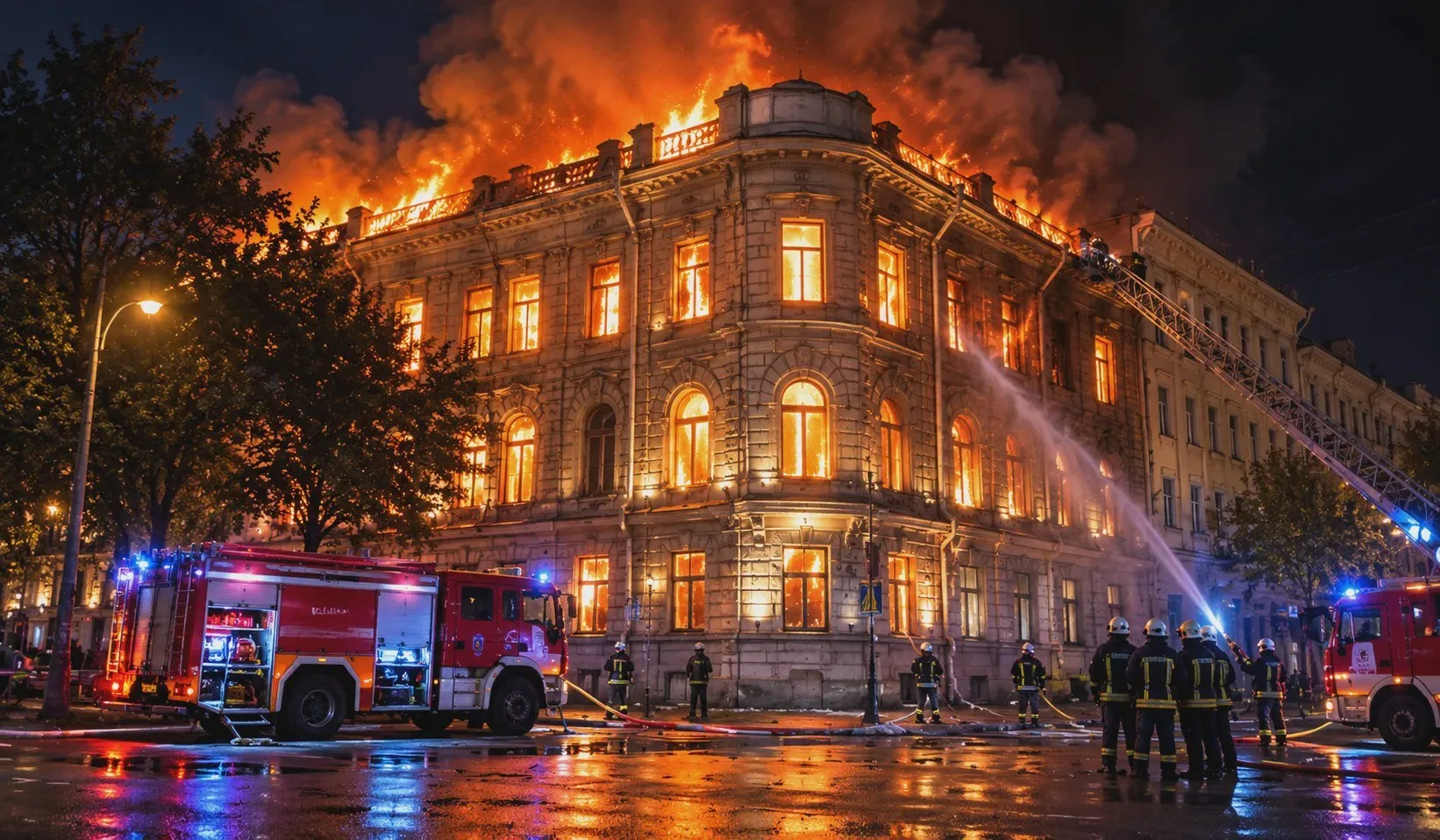 🔥 В Петербурге тушили особняк Миллера