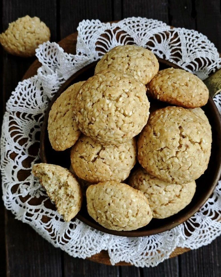 КУНЖУТНОЕ ПЕЧЕНЬЕ БЕЗ РАСКАТКИ