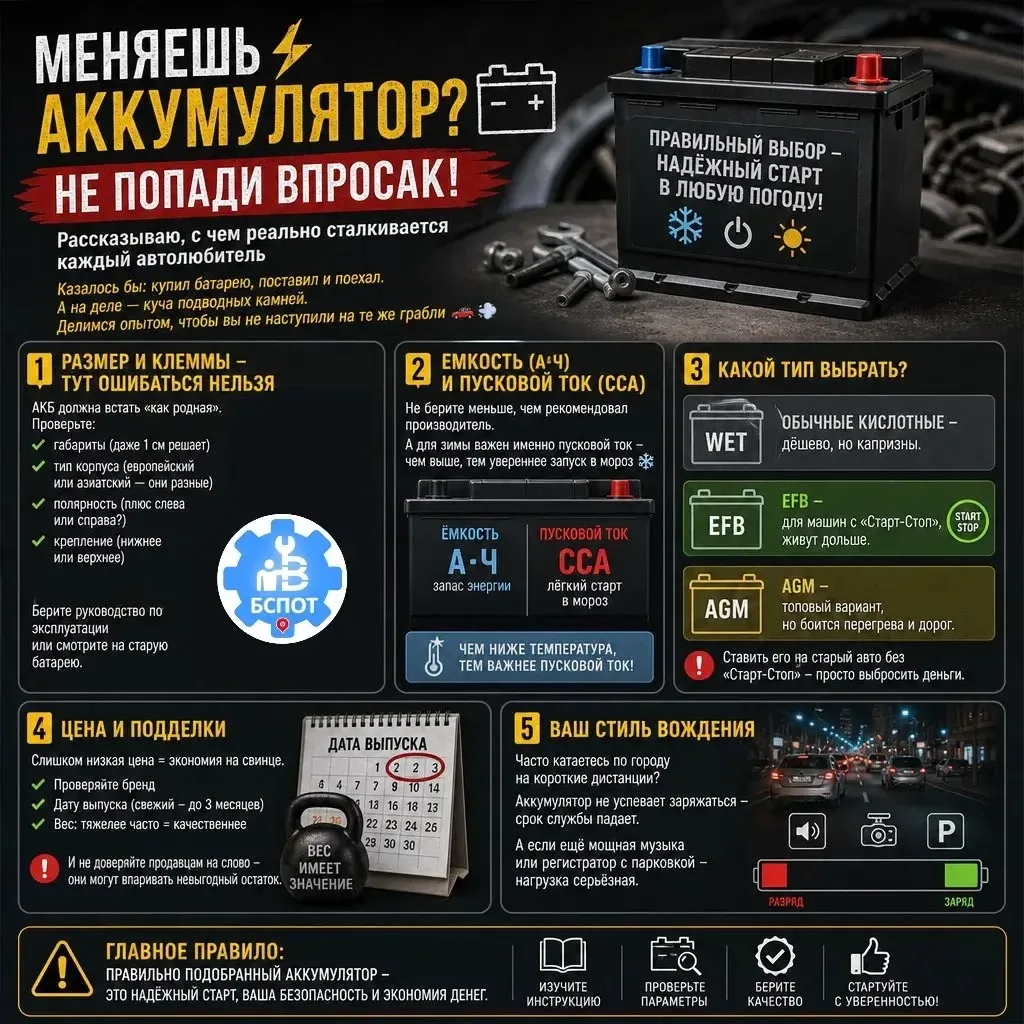 🔋 Меняешь аккумулятор? Не попади впросак! Рассказываю, с чем реально сталкивается кажд...