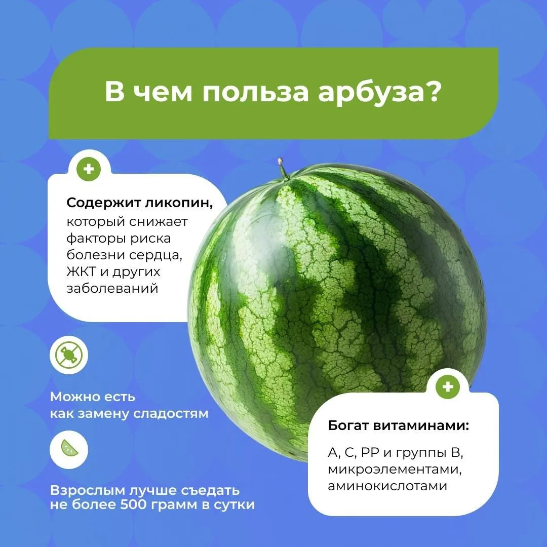 🍉 Это сладкое слово — арбуз…

Он поможет сердечникам, тем, кто страдает отёками, и кто стрессует.

