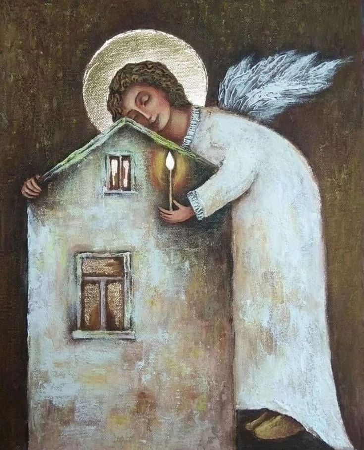 Мой ангел, обними меня крылом,