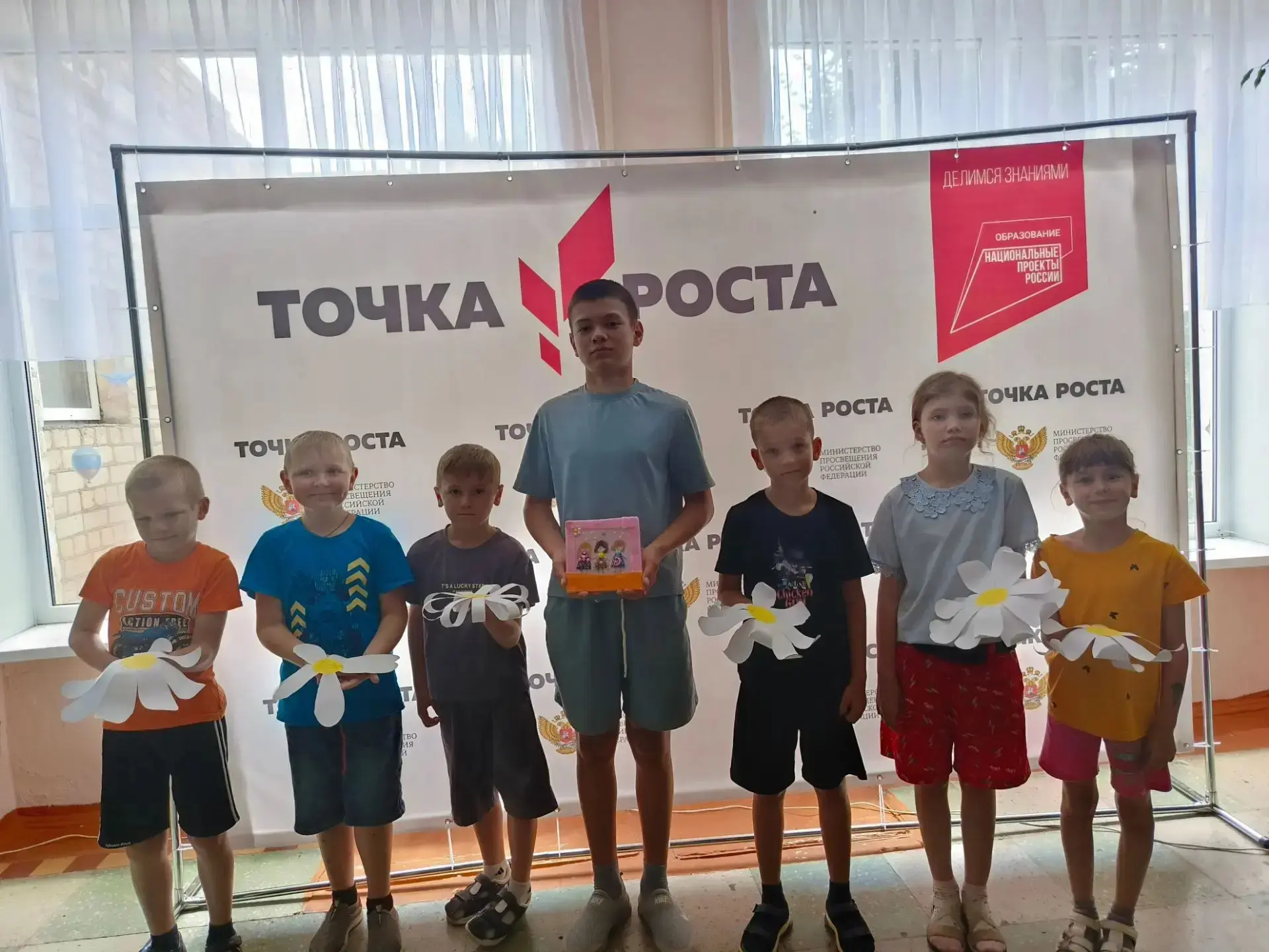 Воспитанники центра Точка роста присоединились к празднованию Дня семьи, любви и верности. Ребята пр