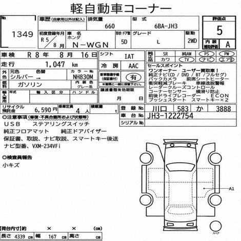 🚗 Honda N-WGN L (JH3) 2023 В наличии в Японии 🇯🇵  📍 Стоимость под ключ до Владивостока  Характеристи