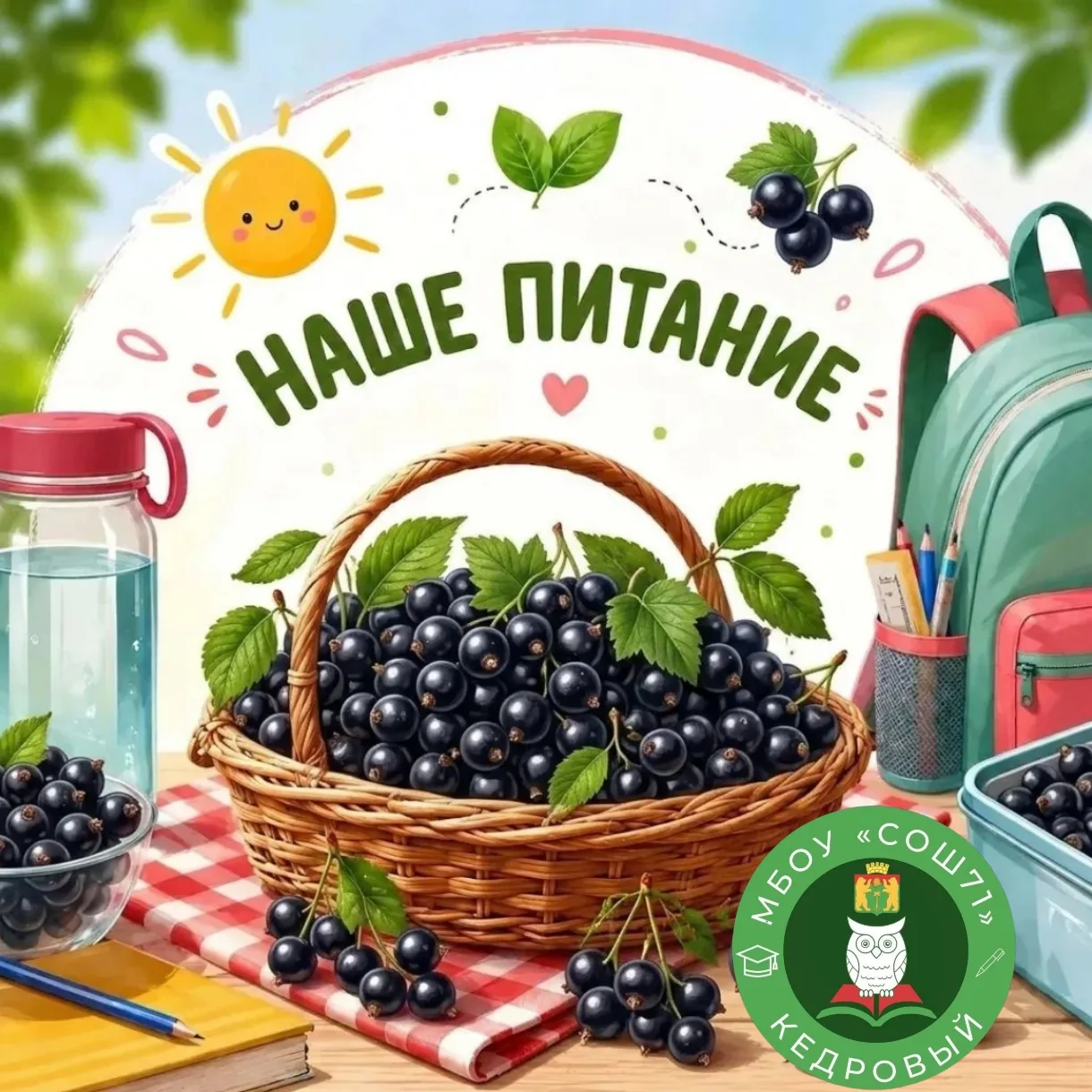 🫐 НАШЕ ПИТАНИЕ 
Черная смородина уже радует нас своим терпким, кисло-сладким вкусом и неповторимым 