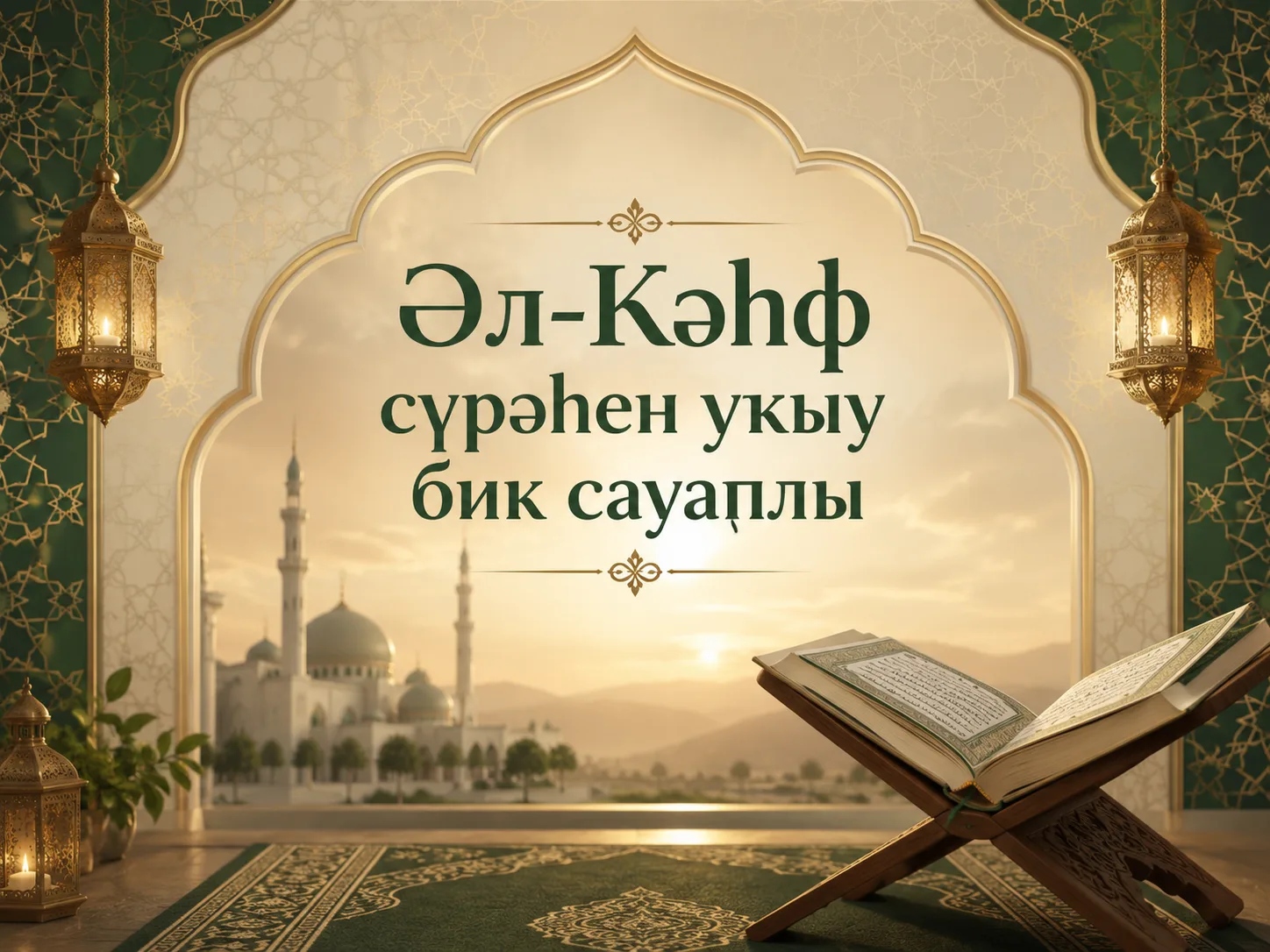 Йома көндө"Әл-Кәһф" сүрәһен уҡыу бик сауаплы

«Әл-Кәһф» сүрәһе
 (ғәрәп الكهف‎, Мәмерйә ) — Ҡөрьән Кә