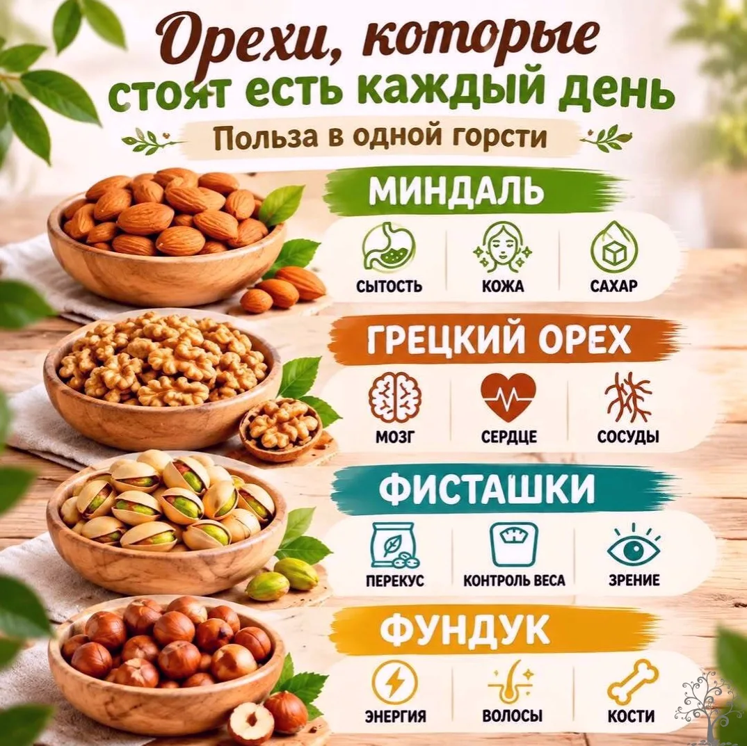 Орехи, которые стоит есть каждый день