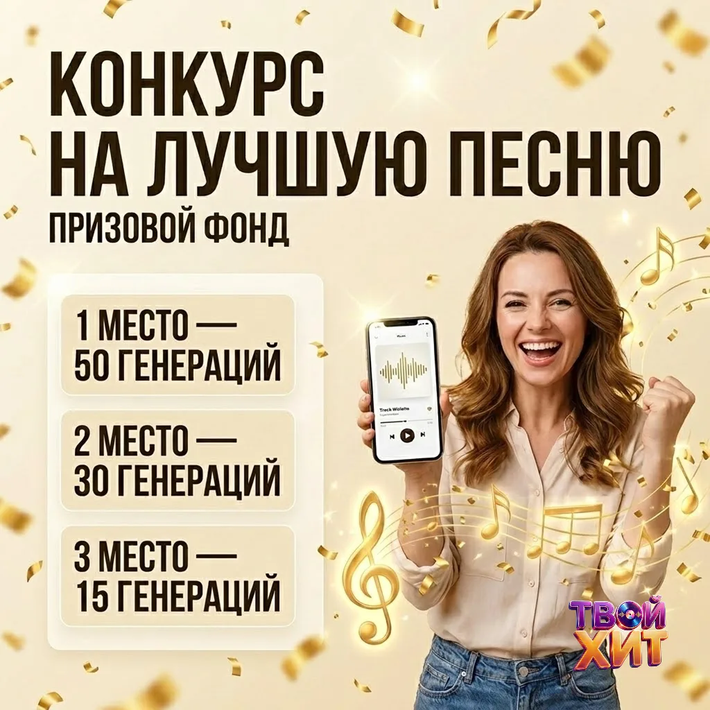 🎶 Стартовал новый конкурс «ТВОЙ ХИТ»! 🏆