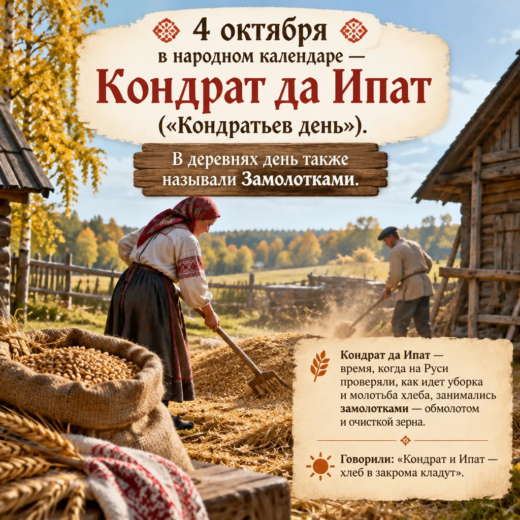 Народный календарь 4 октября встречает