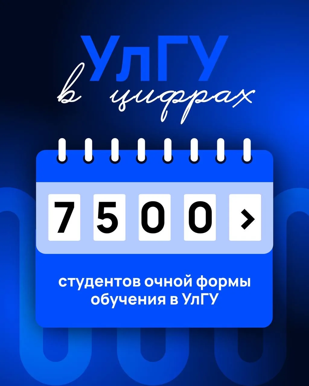 В рубрике "УлГУ в цифрах" - главные показатели вуза, его достижения, всё то, что так впечатляет🔝