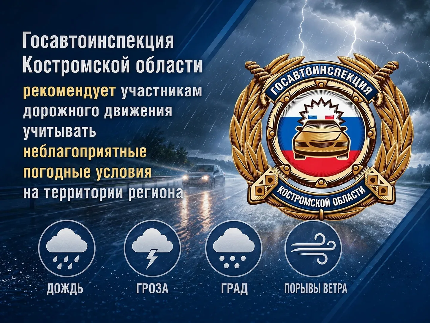 Внимание! Будьте предельно осторожны на дорогах!