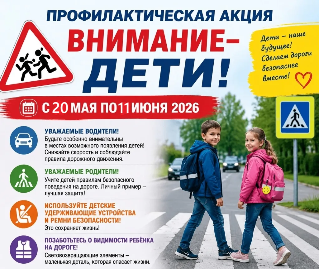 ‼️Профилактическое мероприятие «Внимание — дети!»
