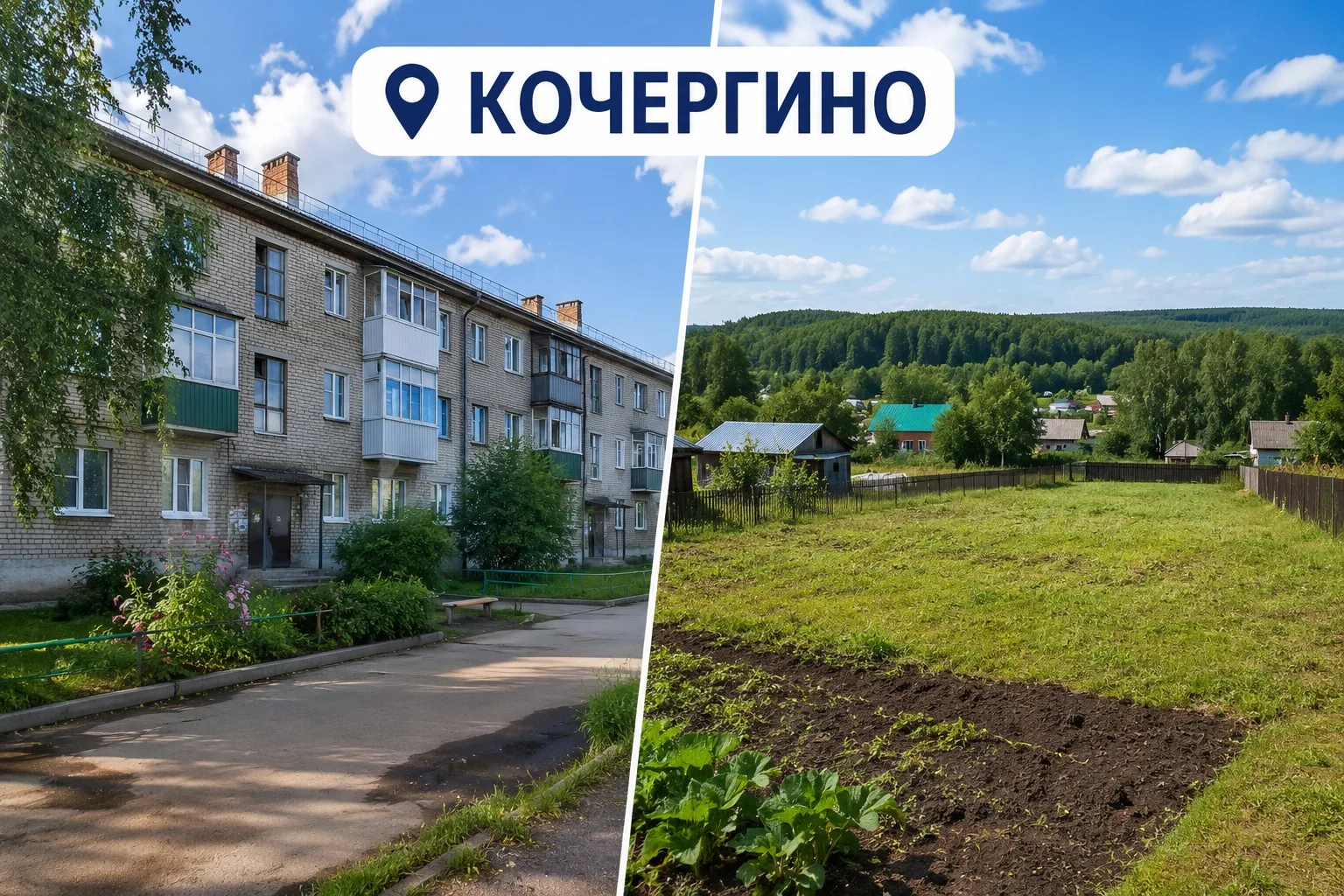 🏠 Продам квартиру и земельный участок в Кочергино