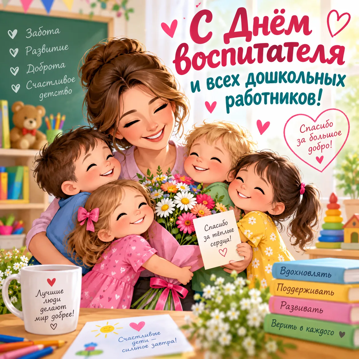 ✨Дорогие воспитатели, сотрудники дошкольных учреждений и уважаемые ветераны педагогичес...