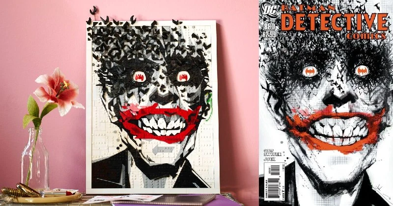 LEGO выпустит «самый жуткий» набор The Joker Wall Art, который воссоздает культовую обл...