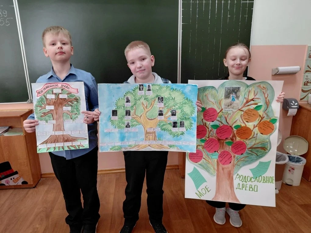 Семейные ценности во 2 «Б»! 🌳👨‍👩‍👧‍👦