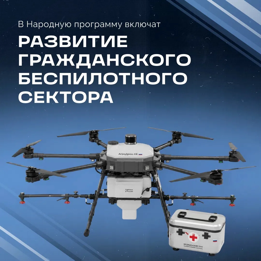 Развитие гражданского беспилотного сектора станет частью новой Народной программы. К та...