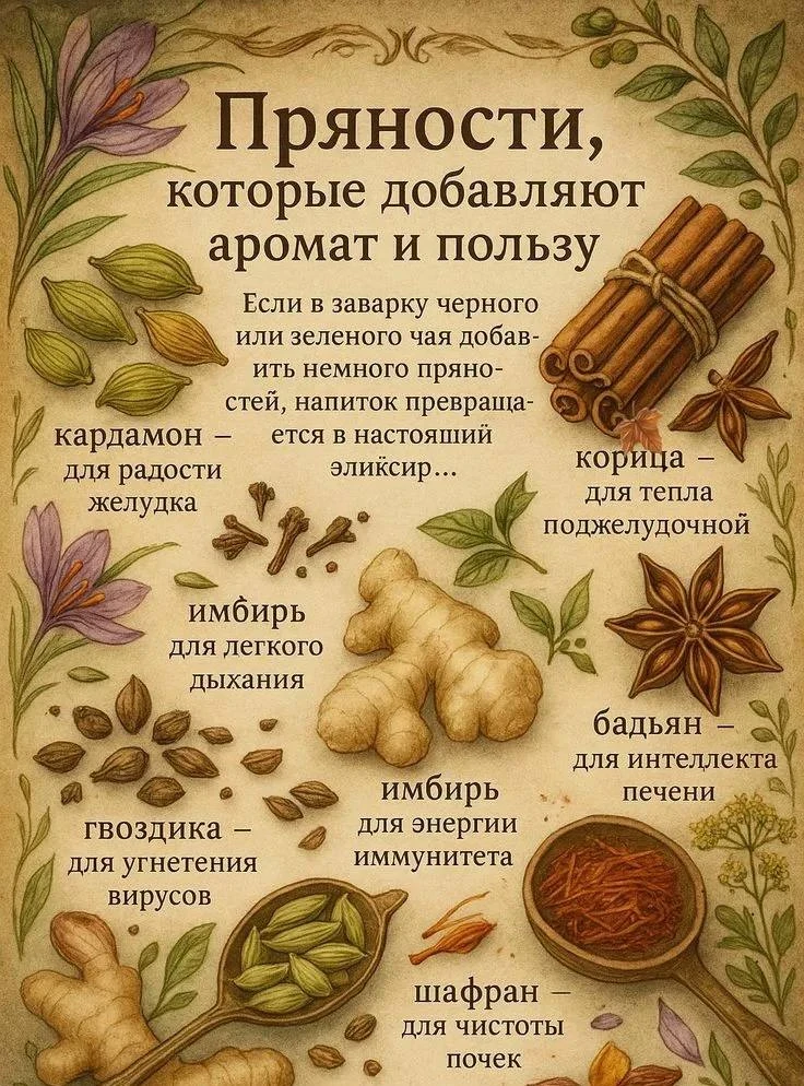 ☘️Пряности которые добавляют аромат и пользу!