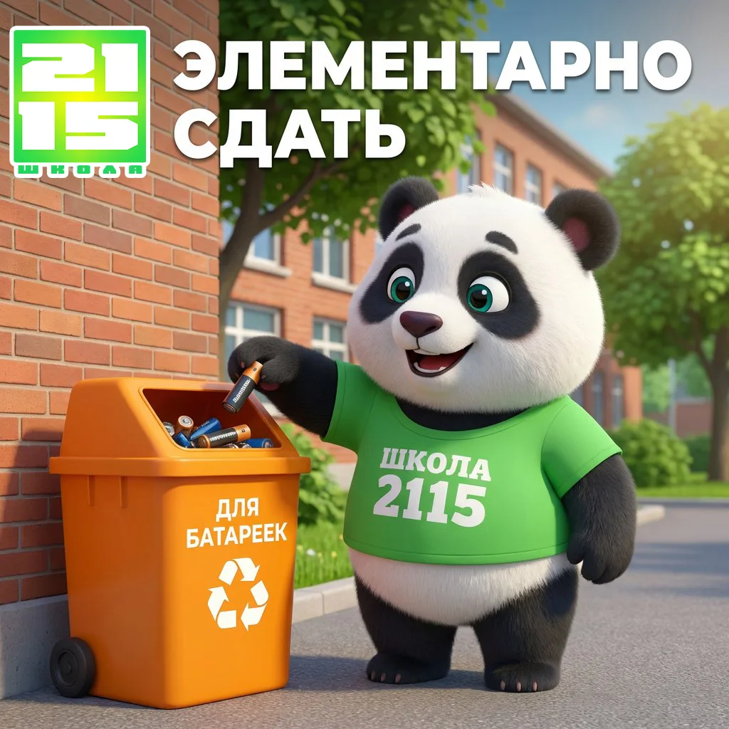 Одна батарейка в мусоре — след на годы.  📢 В нашей школе стартует акция по сбору батареек на перераб