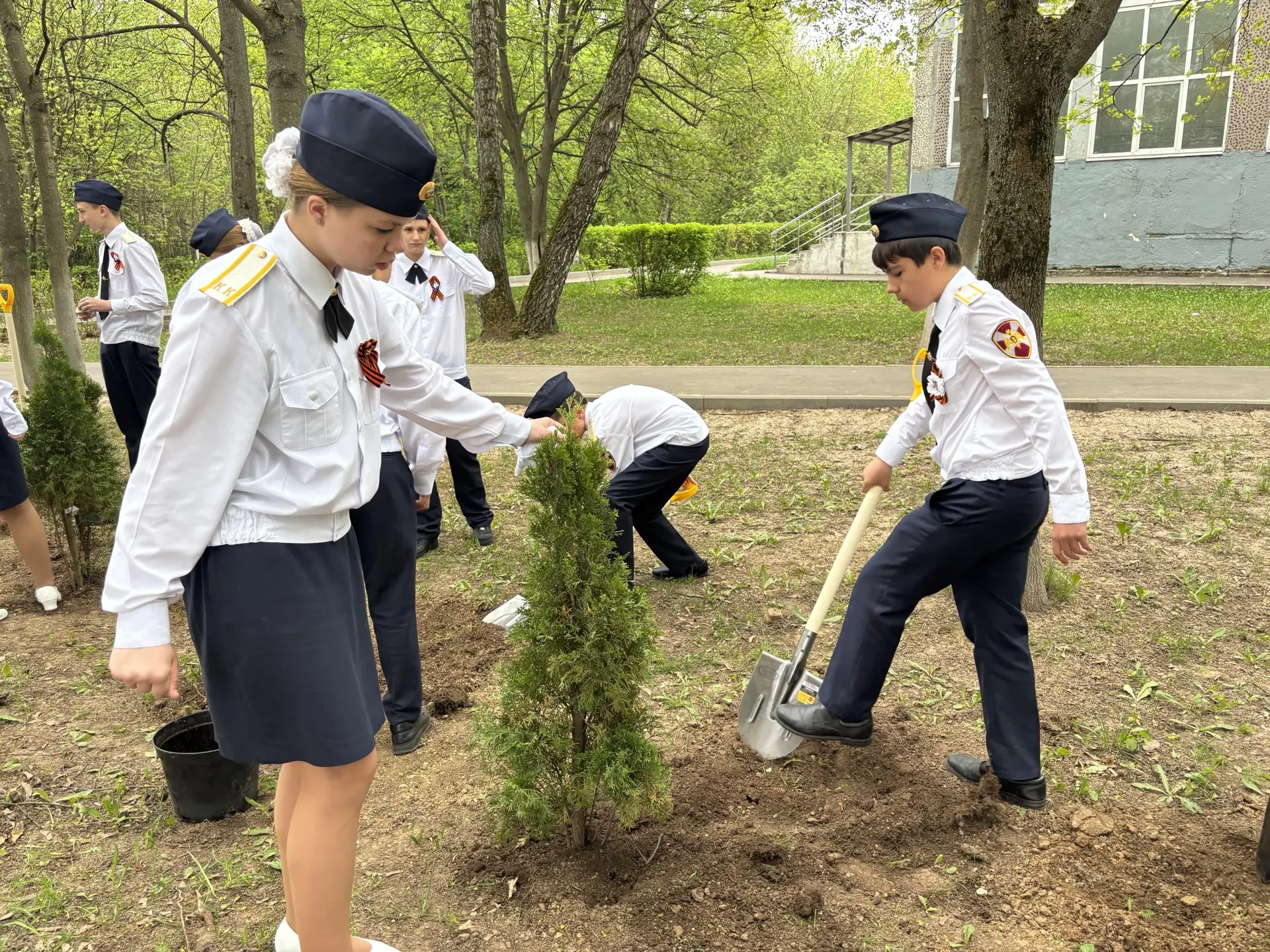 🌳 В школе №18 имени Подольских курсантов прошла акция «Сад Памяти». Сегодня в рамках национального п