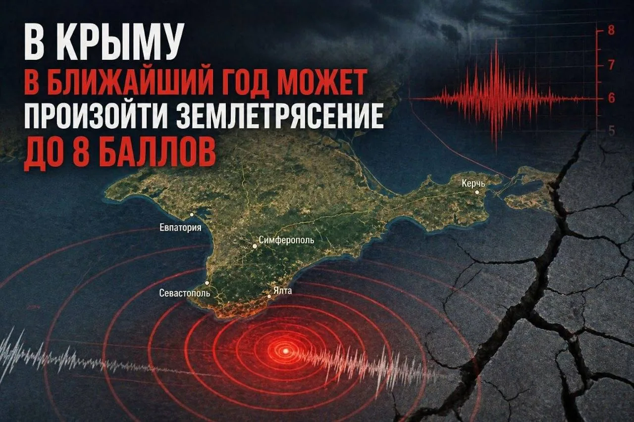 😨 В Крыму в ближайший год может произойти землетрясение до 8 баллов, сообщил заведующий кафедрой КФУ