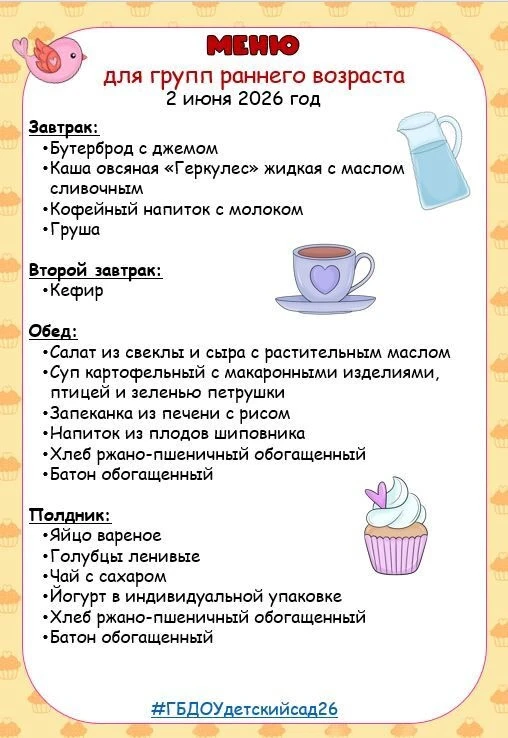 Доброе утро, дорогие друзья! Вот такое меню у нас сегодня!