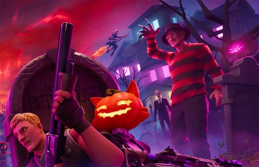 Фредди Крюгер, Слендермен и  Фредди Фасбер и собираются в Fortnite