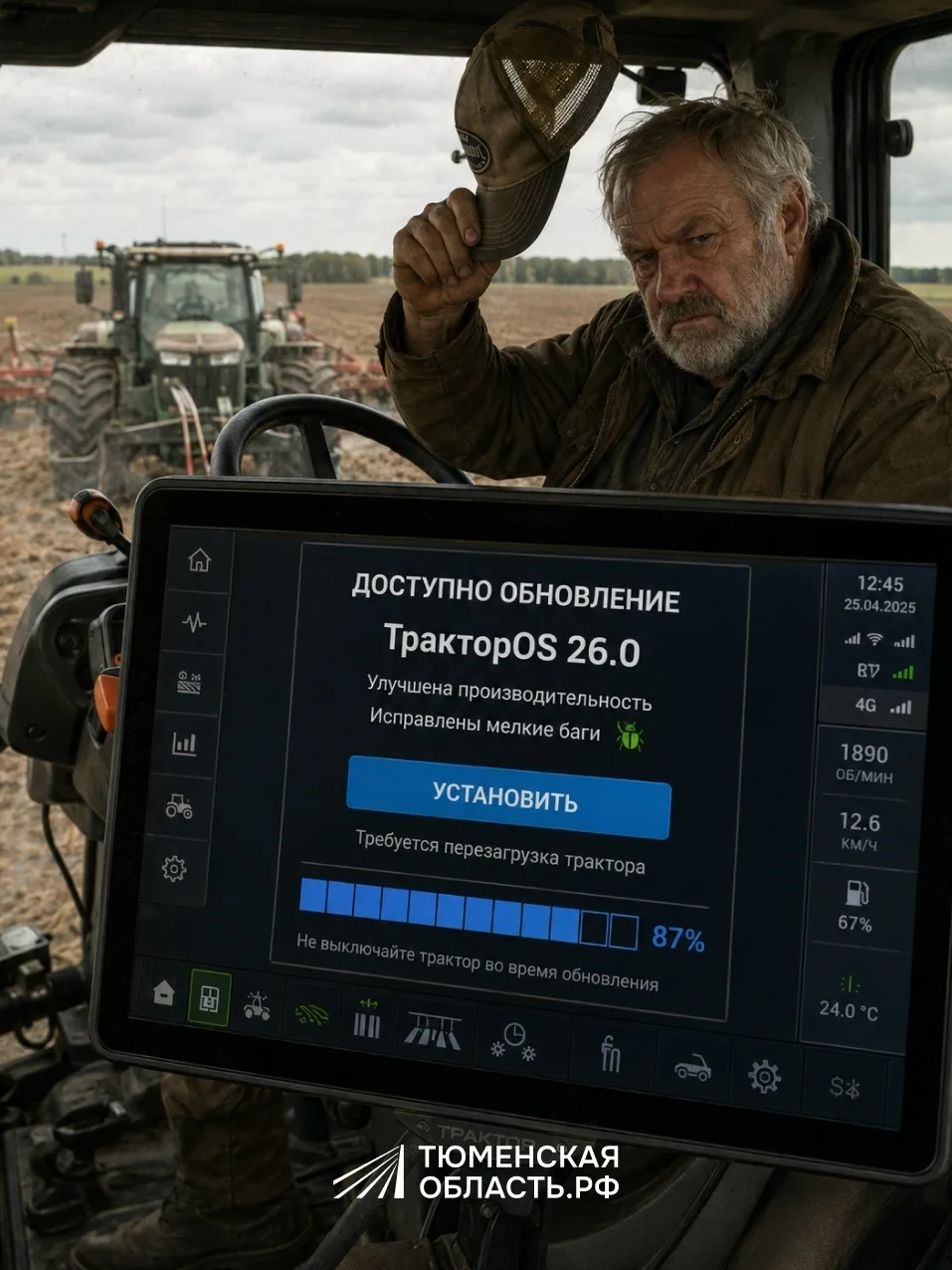 Не выключайте трактор. Идет установка обновлений ⚙️
