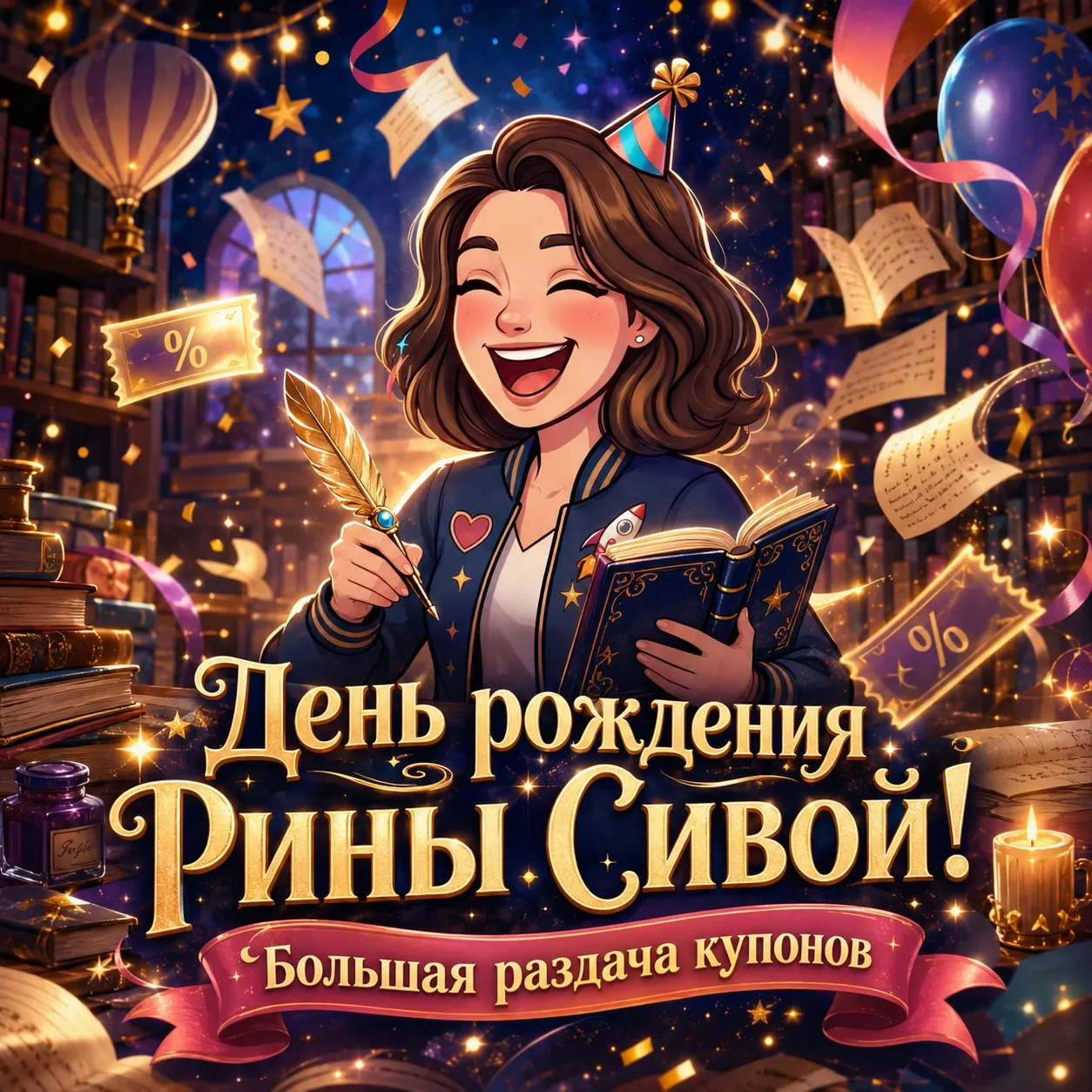 🎁 В честь дня рождения псевдонима - большая раздача купонов на Литмаркет и Литнет! 🎁