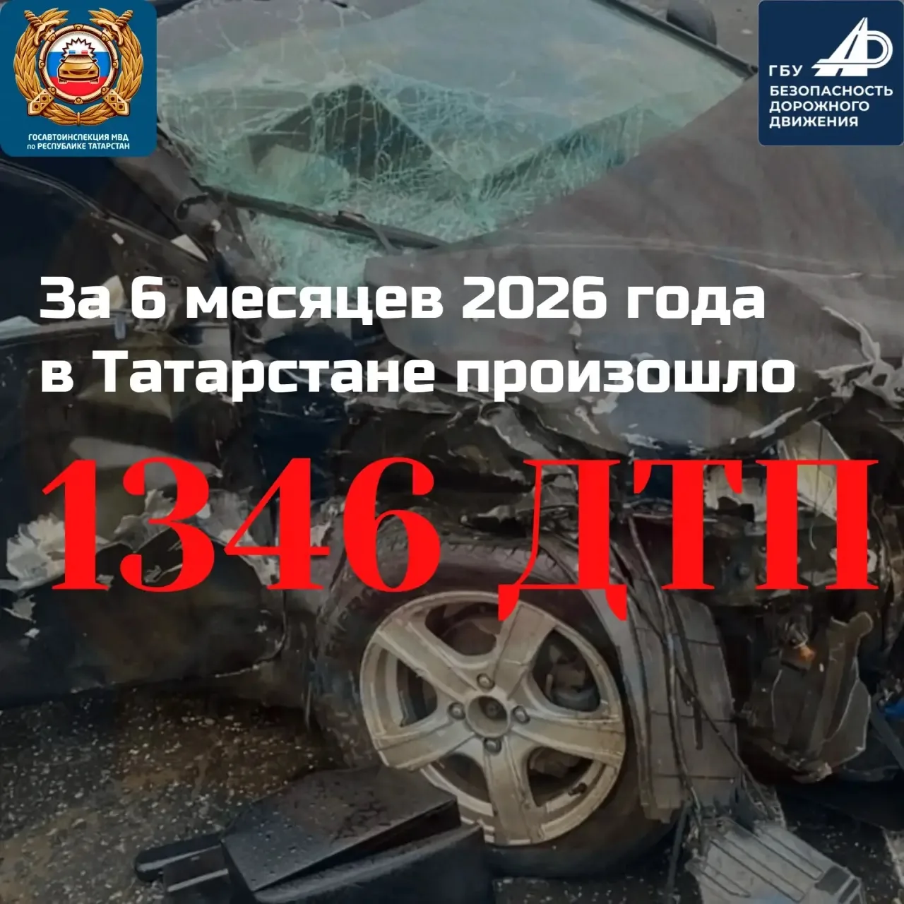 Аварийность на дорогах Татарстана за 6 месяцев 2026 года