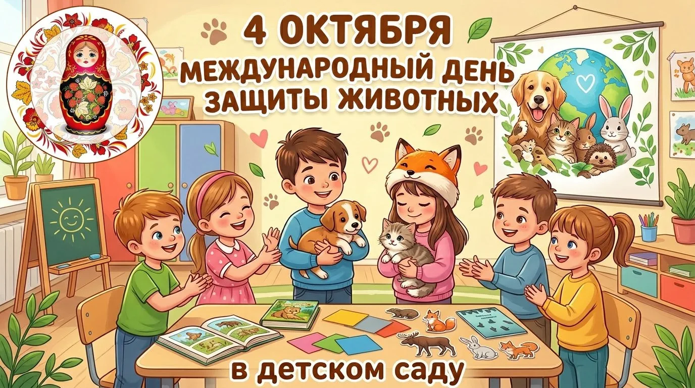🐾 День защиты животных в детском саду! 🐾