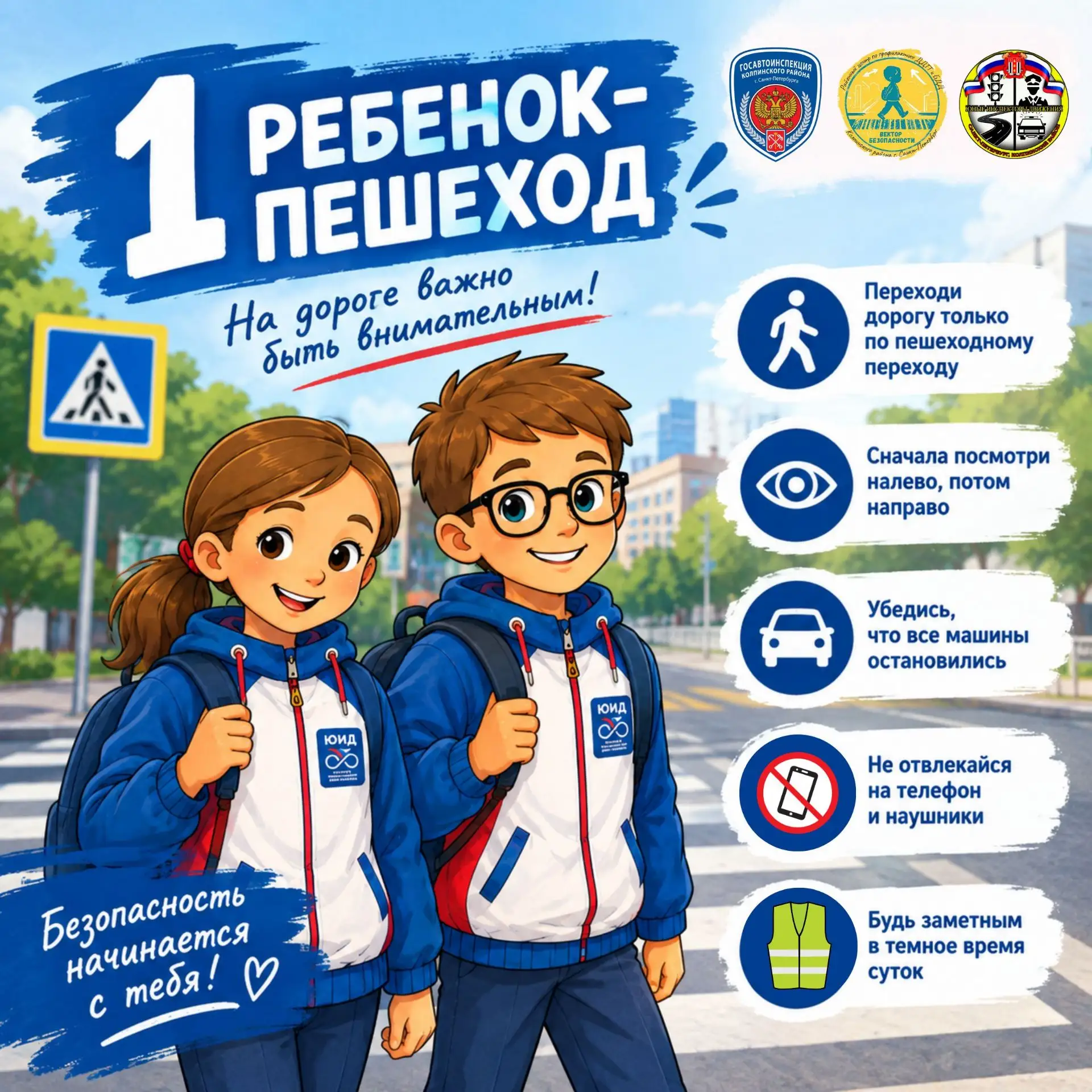 🚦 Безопасность на дороге — это не просто правило, а полезная привычка!