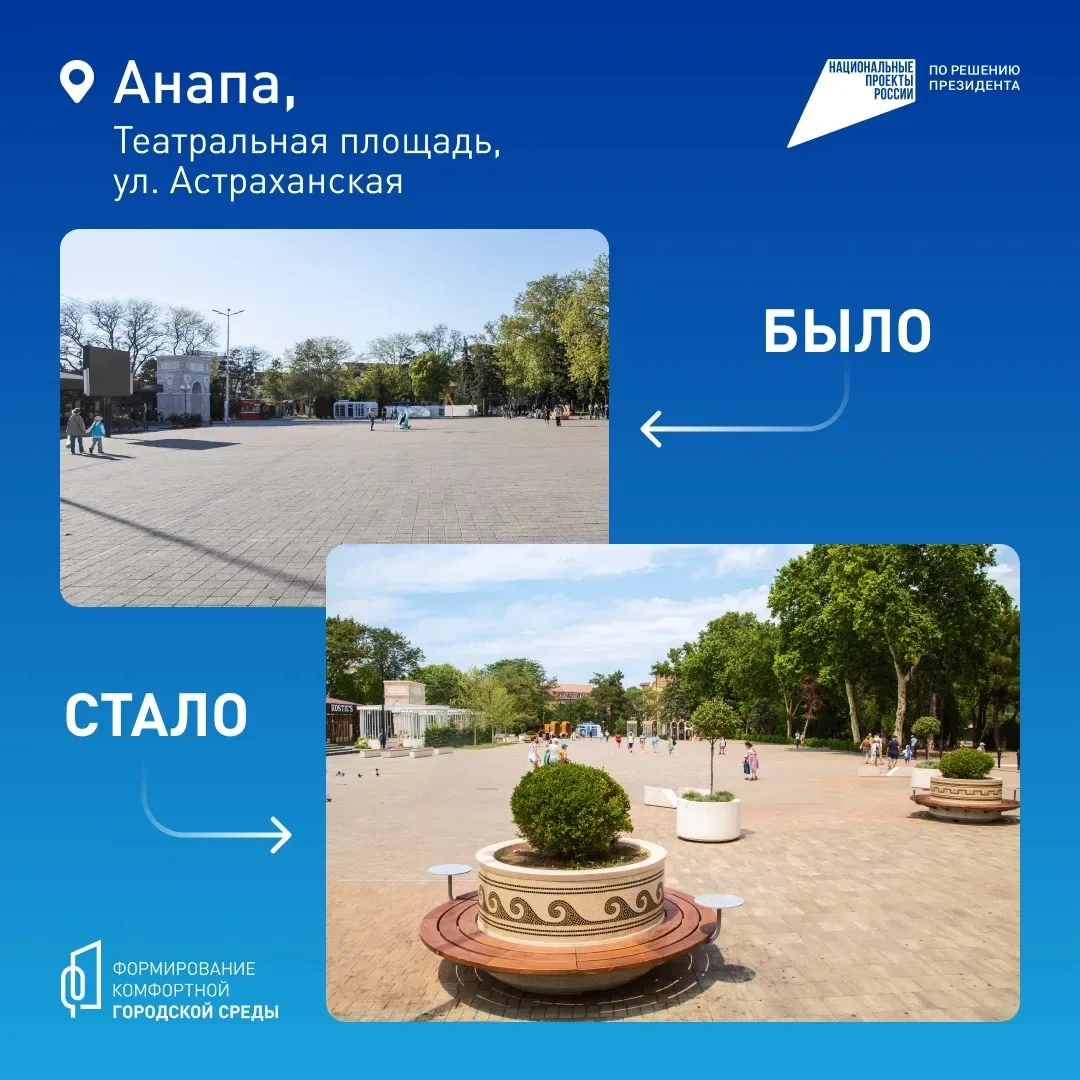 ⚡️ В Анапе продолжается Всероссийское онлайн-голосование за объекты благоустройства.  До 12 июня жит