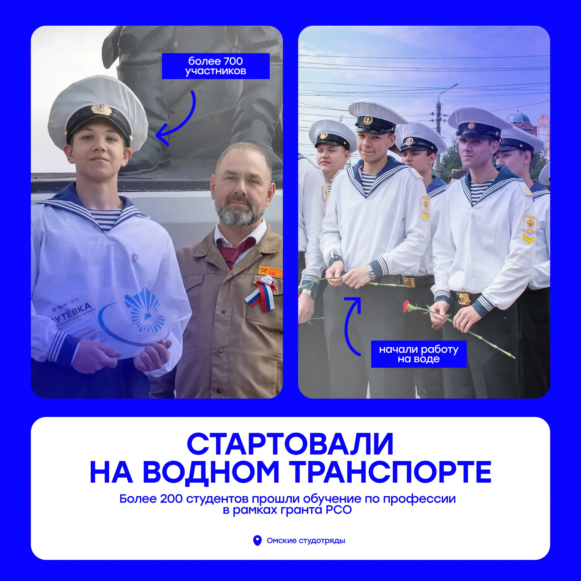 Омские студотряды впервые приступили к работе на водном транспорте 🛳

В этом году студенческие отря