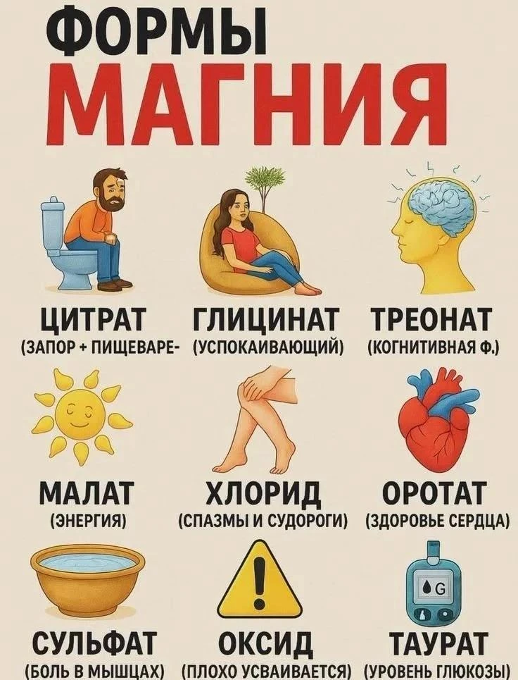 Шпаргалка по магнию: какая форма для чего и на что влияет 🤫💊