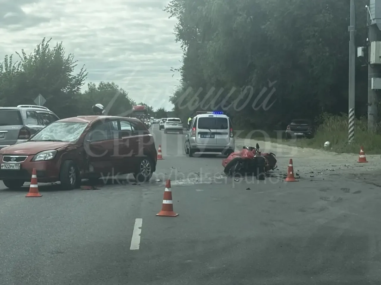 Фото с места аварии в Дашковке