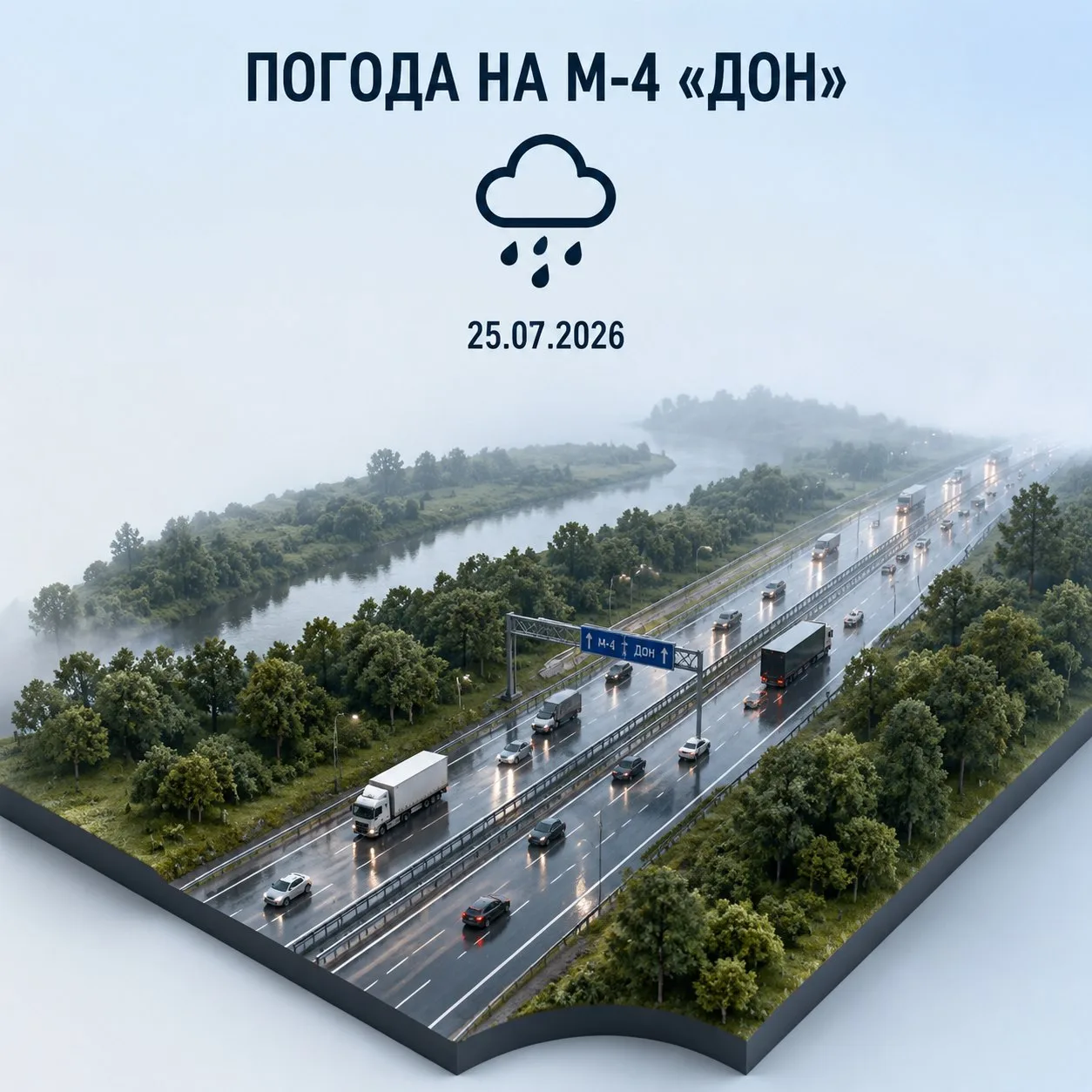 ☂️ Погодные условия на М-4 «Дон» 25 июля

В ближайшие сутки местами дождь.