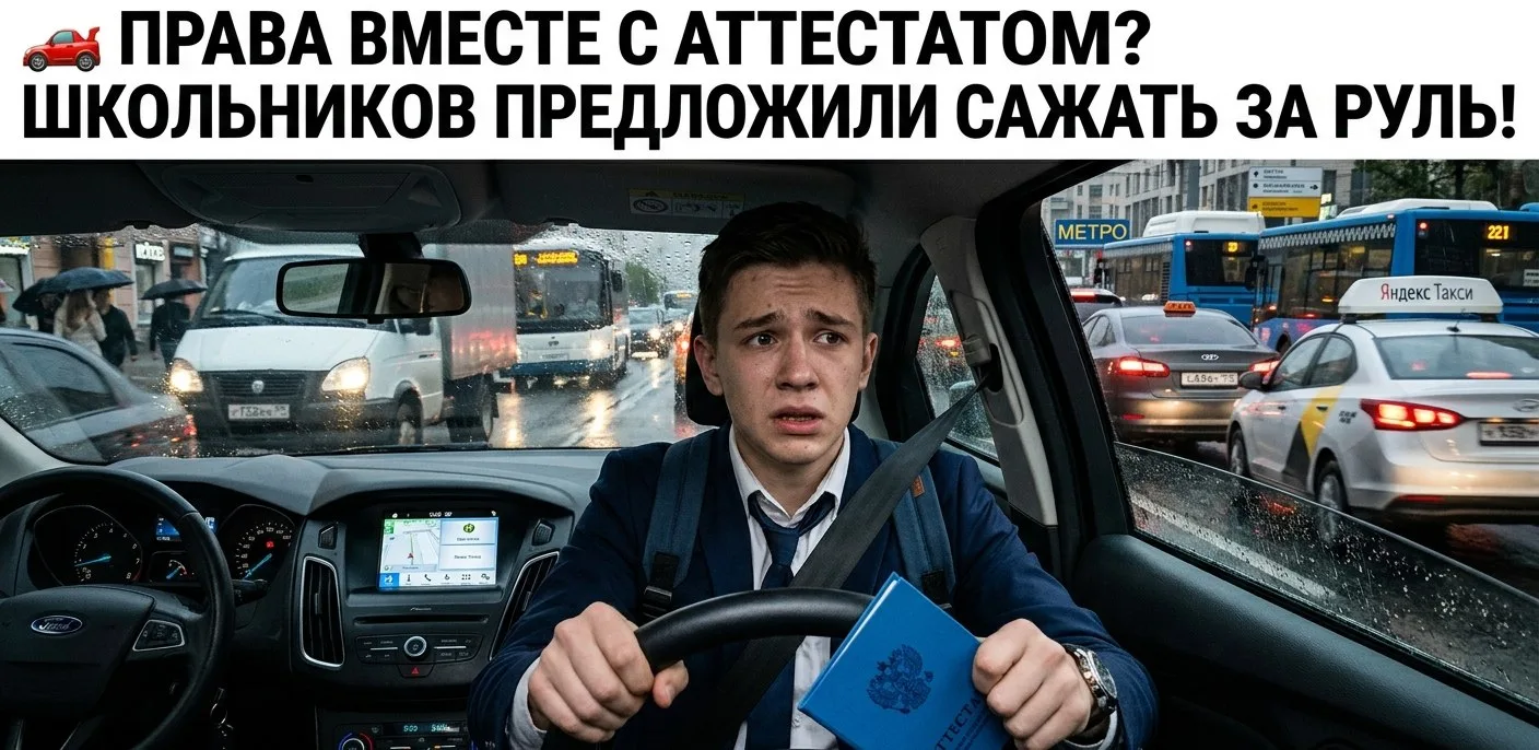 🏎️ ПРАВА ВМЕСТЕ С АТТЕСТАТОМ? ШКОЛЬНИКОВ ПРЕДЛОЖИЛИ САЖАТЬ ЗА РУЛЬ!