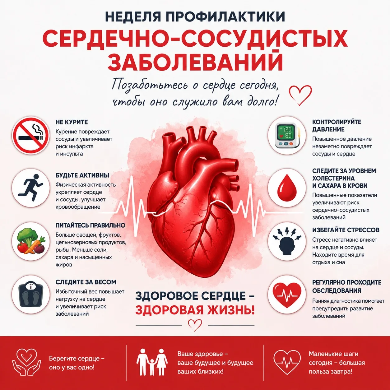 ❤️ Берегите сердце! Профилактика сердечно-сосудистых заболеваний
