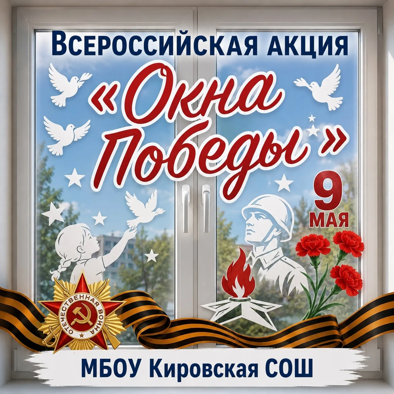 Мы помним! Наша школа — в «Окнах Победы» 🕊️