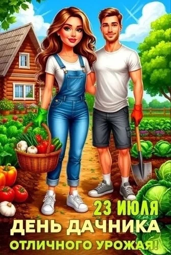 🏡23 ИЮЛЯ-ДЕНЬ ДАЧНИКА🏡
Дорогие друзья! Поздравляем всех, кто с любовью выращивает овощи и фрукты н