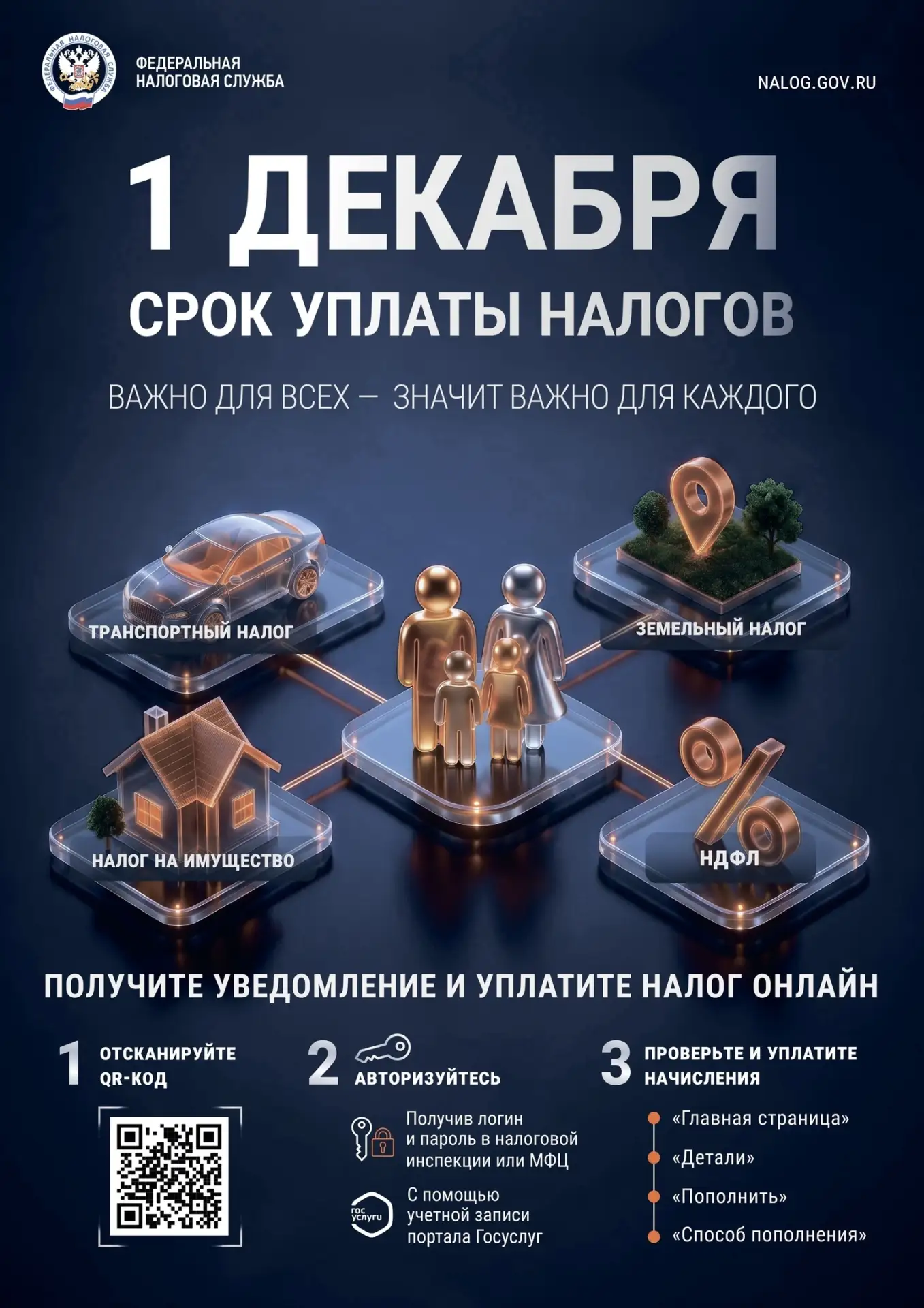 Налоговые платежи нужно внести до 1 декабря 📝
