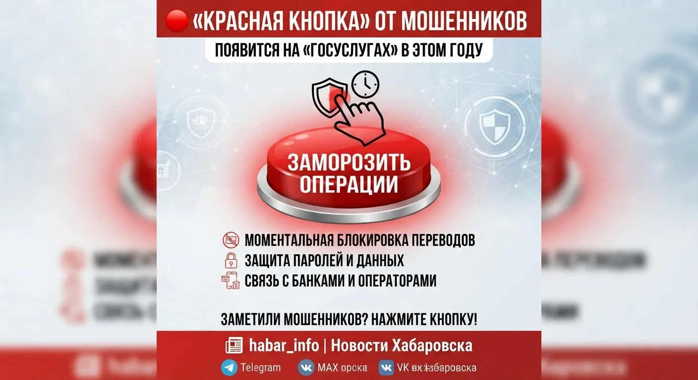 🛑 «Красная кнопка» от мошенников появится на «Госуслугах» уже в этом году