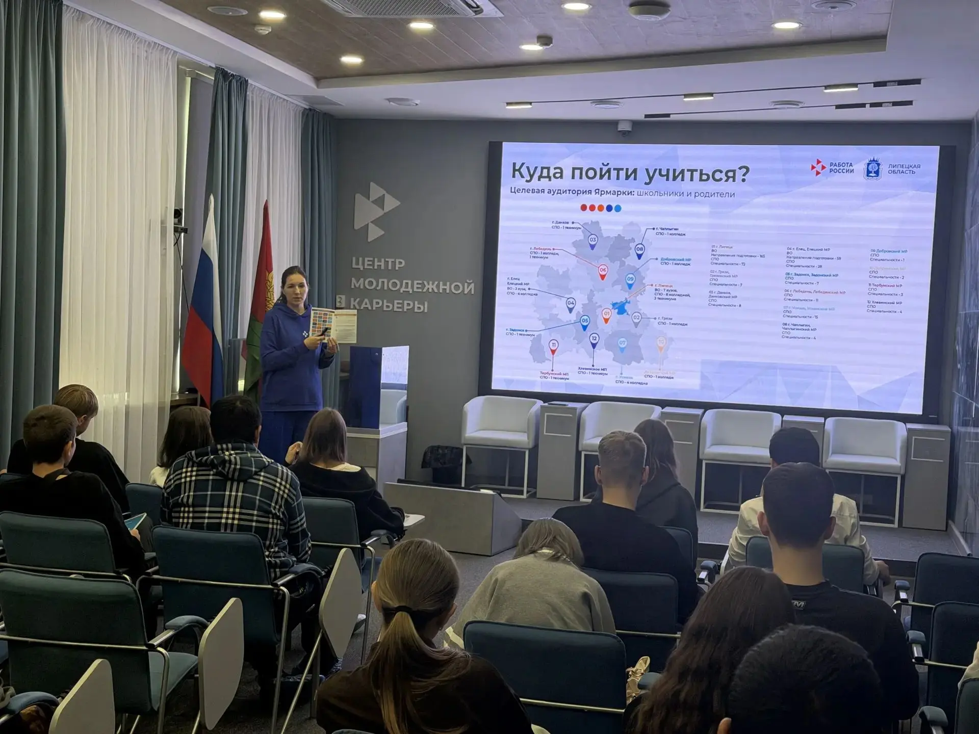 📌Сегодня учащиеся 9Б посетили «Молодёжный центр карьеры».