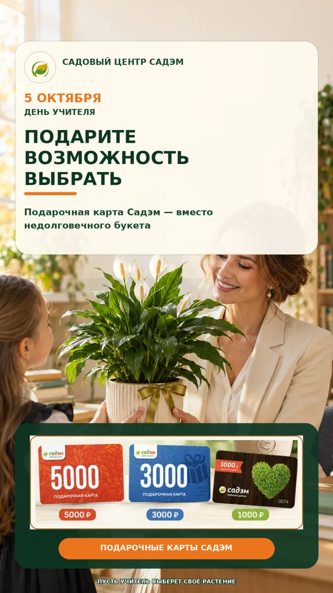 🌿 Что подарить учителю вместо очередного букета?