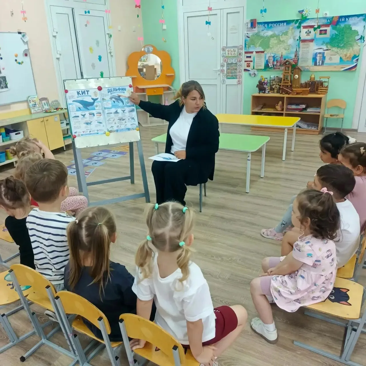 В  группе «Звёздочки» прошёл замечательный день, посвящённый Всемирному дню китов и дельфинов!🐬 🐋�