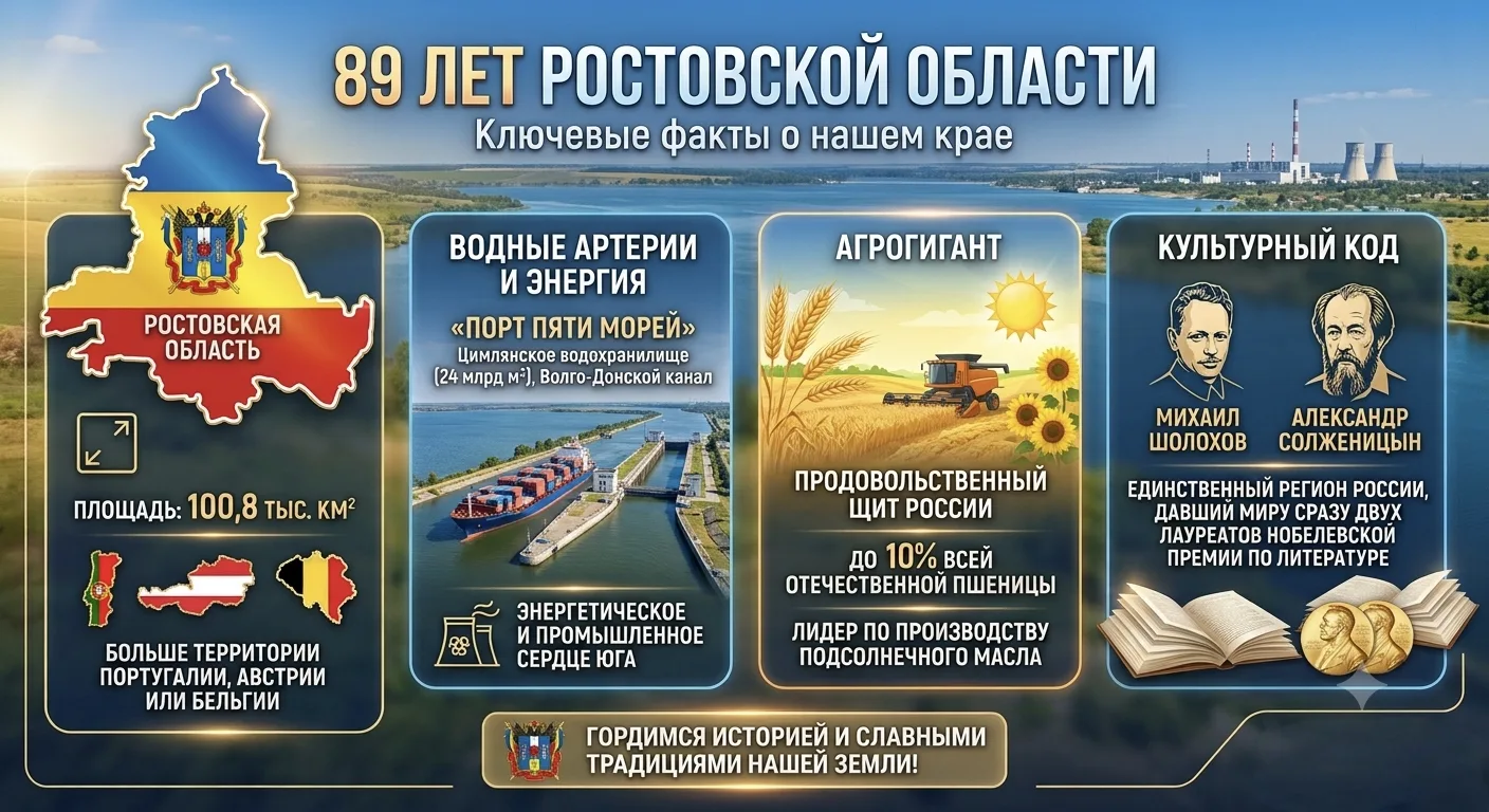 Ростовской области исполнилось 89 лет.