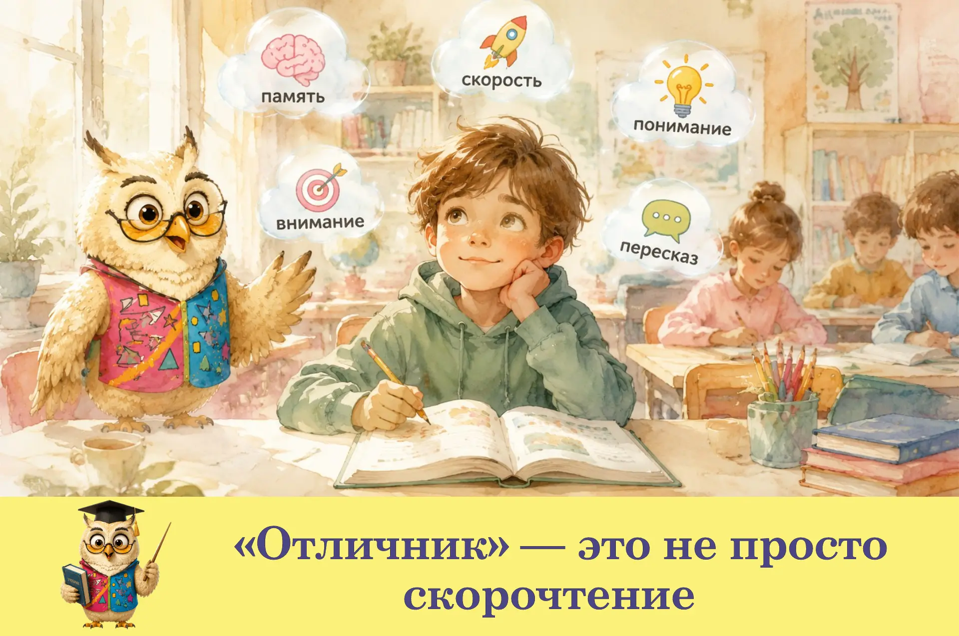 Когда мы говорим «Отличник», многие родители думают только о скорости чтения. Но курс гораздо глубже